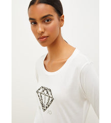 Liu Jo t-shirt a manica lunga diamonds donna