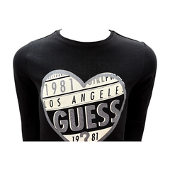 Guess T-shirt Manica Lunga in Misto Cotone Bambina