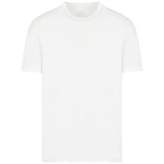 Armani Exchange t-shirt maniche corte regular fit in cotone mercerizzato con logo sul petto uomo