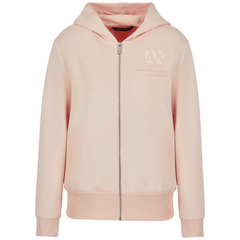 Armani Exchange Felpa in tessuto scuba con cappuccio e zip donna