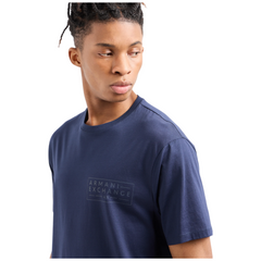 Armani Exchange t-shirt maniche corte regular fit in cotone mercerizzato con logo sul petto uomo