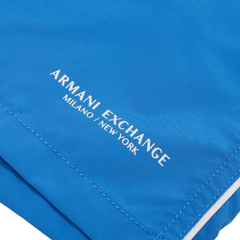 Armani Exchange Boxer da mare in tessuto con logo uomo