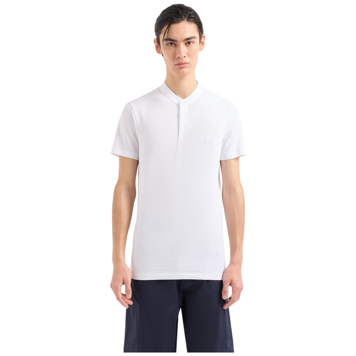 Armani Exchange polo manica corta colletto coreana uomo