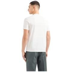 Armani Exchange t-shirt maniche corte regular fit in cotone mercerizzato con logo sul petto uomo