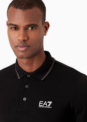 Ea7 Emporio Armani polo core identity a maniche lunghe in cotone stretch uomo