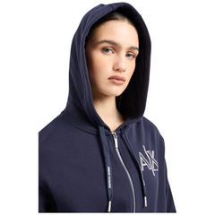 Armani Exchange Felpa con zip e cappuccio Armani Sustainability Values donna