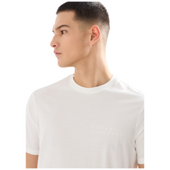 Armani Exchange t-shirt maniche corte regular fit in cotone mercerizzato con logo sul petto uomo