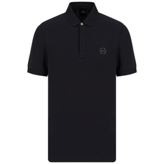 Armani Exchange polo manica corta slim fit in piquet stretch uomo