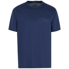 Armani Exchange t-shirt maniche corte regular fit in cotone mercerizzato con logo sul petto uomo