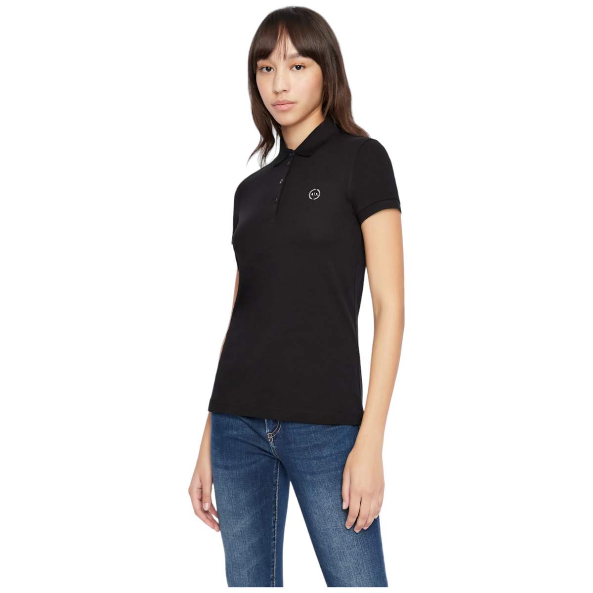 Armani Exchange Polo in piquet di cotone Pima donna