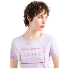 Armani Exchange T-shirt regular fit in cotone organico ASV donna