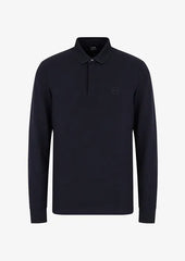 Armani Exchange polo a manica lunga in cotone uomo