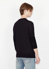 Armani Exchange maglione girocollo icon in lana uomo