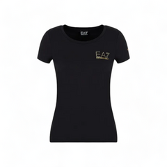 EA7 Emporio Armani T-shirt Evolution in jersey di misto cotone donna