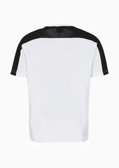 Ea7 Emporio Armani t-shirt athletic colour block a manica corta in cotone uomo