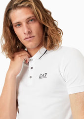 Ea7 Emporio Armani polo core identity in piquet stretch uomo