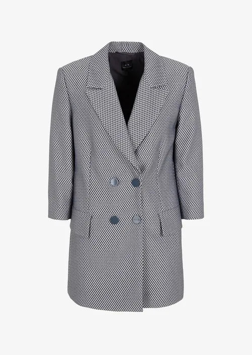 Armani Exchange blazer over in tessuto check donna