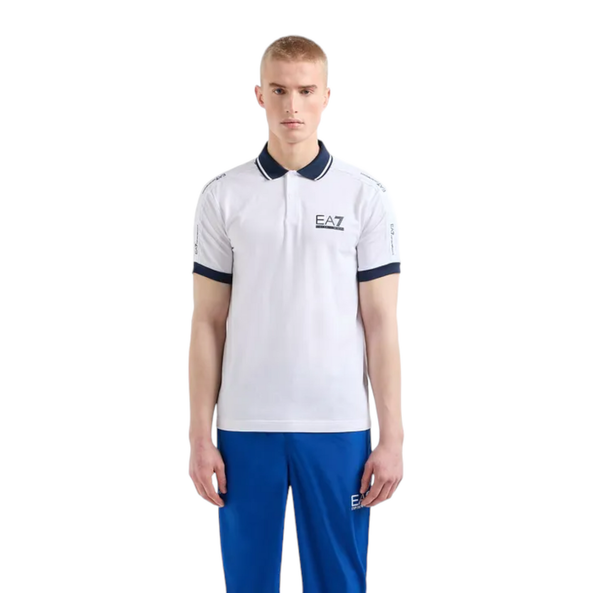 EA7 Emporio Armani Polo Tennis Club in jersey di cotone stretch uomo