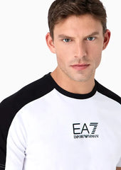 Ea7 Emporio Armani t-shirt athletic colour block a manica corta in cotone uomo