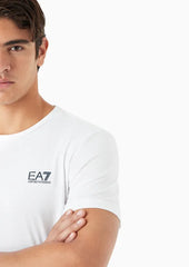 Ea7 Emporio Armani t-shirt in cotone stretch con stampa logo uomo