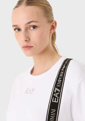 Ea7 Emporio Armani felpa girocollo logo series donna