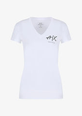 Armani Exchange t-shirt in jersey stretch di cotone donna