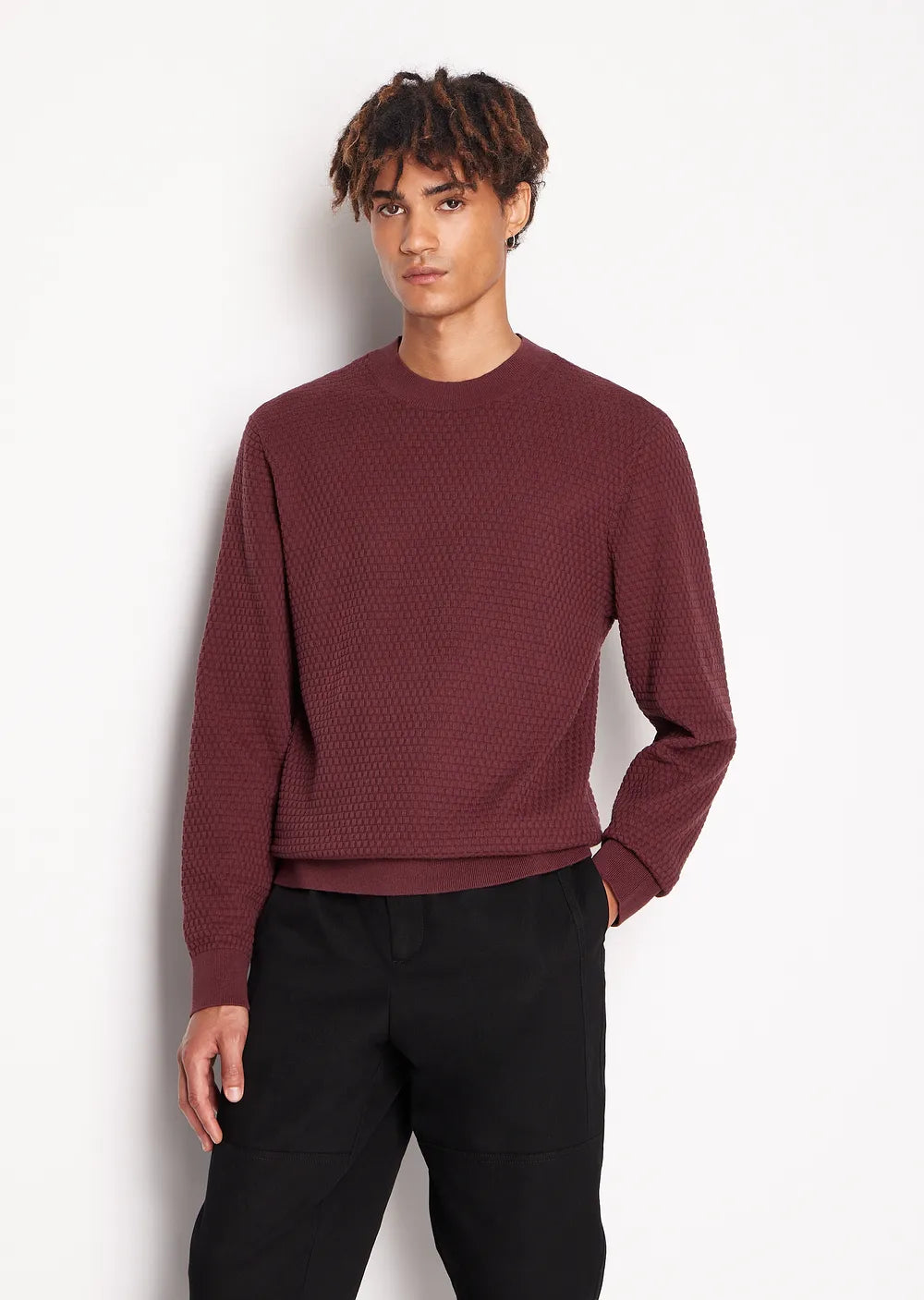 Armani Exchange maglione girocollo in cotone uomo