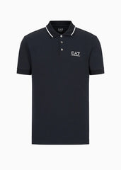 Ea7 Emporio Armani polo core identity in piquet stretch uomo