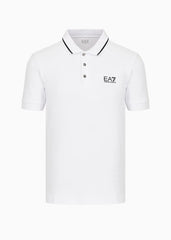 Ea7 Emporio Armani polo core identity in piquet stretch uomo