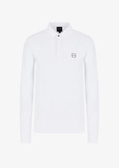 Armani Exchange polo a manica lunga in cotone uomo