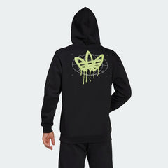 Adidas felpa cappuccio hoodie graphics behind the Trefoil uomo